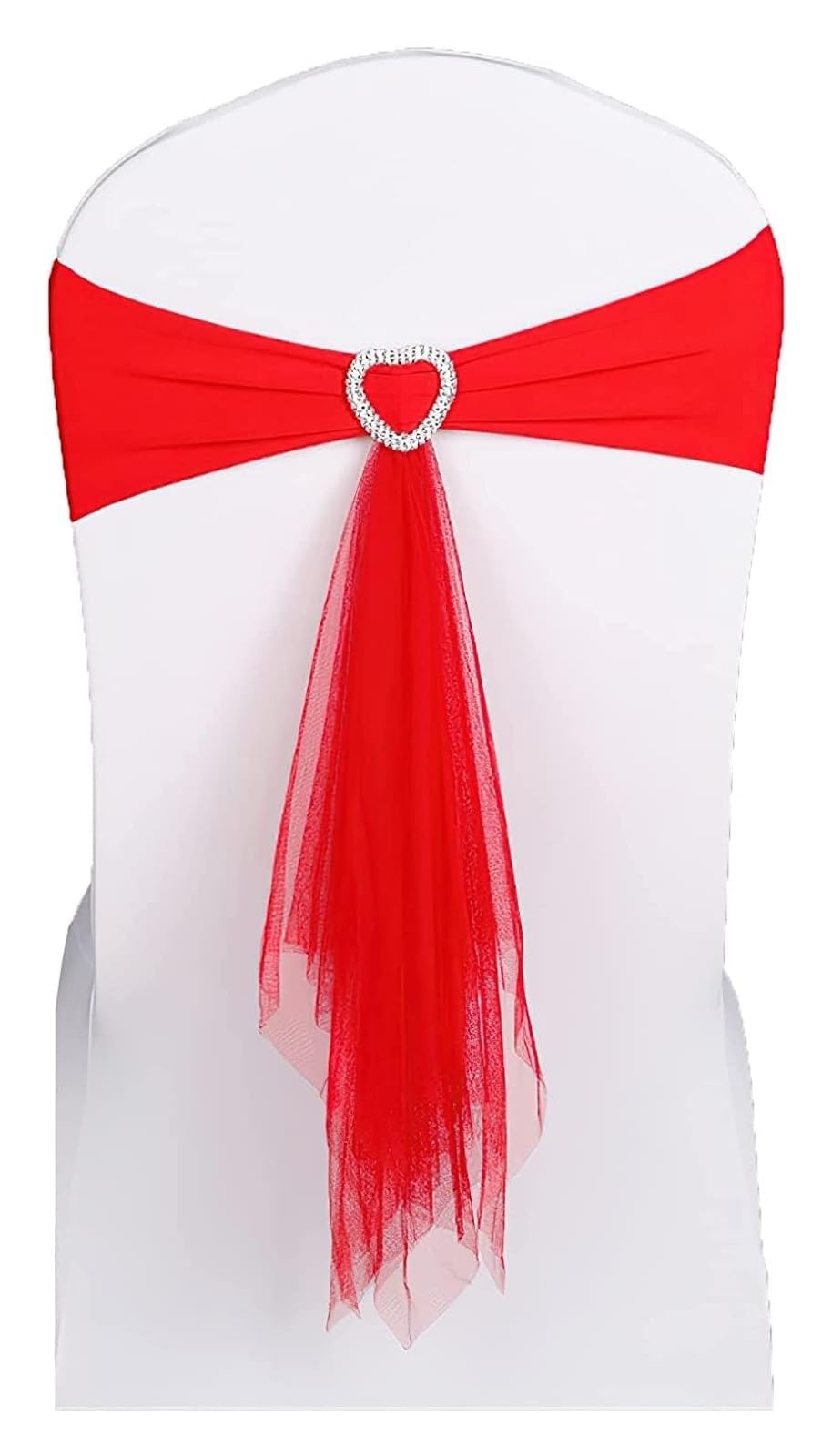 RZQVHBKXWGT chair sashes,Elastic Chair Bands Ties with Buckle Slider Covers Slipcovers,Red,10PCS (Color : Roze, Size 50PCS) Geel, 100PCS (Color, 10P(Rood,10PCS)