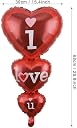 Rozi Decoration Amentta I Love You Foil Balloons Heart Shape for Wedding Engagement Valentine's Day Anniversary Birthday Party Decoration Pack of 2 gallery image