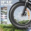 ANCHEER Electric Bike for Adults Peak 800W Motor, Folding Fat Tire Ebike 20" Adults Electric Bicycles, 48V 10.4Ah Battery UL 2849 Certified, 60 Miles PAS Max Range (Red Fat Tire) #3