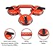 Triple Glass Suction Cups Heavy Duty Aluminum Vacuum Plate Handle Glass Holder Hooks to Lift Large Glass, Tile Suction Cup Lifter, Triple Suction Cups for Moving Glass, Window, Granite