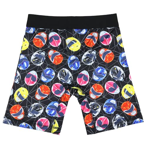INTIMO Mighty Morphin Power Rangers Boxer Briefs Men's Allover Helmet Design Snug Fit Adult Underwear3