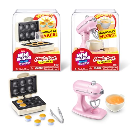 Mini Brands Really Works Magic Cook - Cápsulas de cocina serie 1 2 juegos de ZURU, cápsulas de electrodomésticos de cocina en miniatura de trabajo real, cápsula misteriosa de juguete coleccionable no