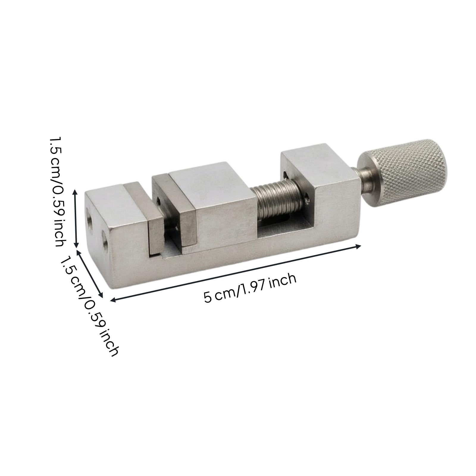 Tornillo Banco Mini Fijador Banco Alta Resistencia Fijador Mano para Relojeros, Joyería, 50x15x15 Mm