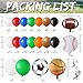 Sports Balloon Arch Kit,154Pcs Colorful Balloon Garland with Football,Basketball,Soccer,Baseball Foil Balloons for Ball Games Day Theme Baby Shower Rugby All Sports Birthday Party Decorations