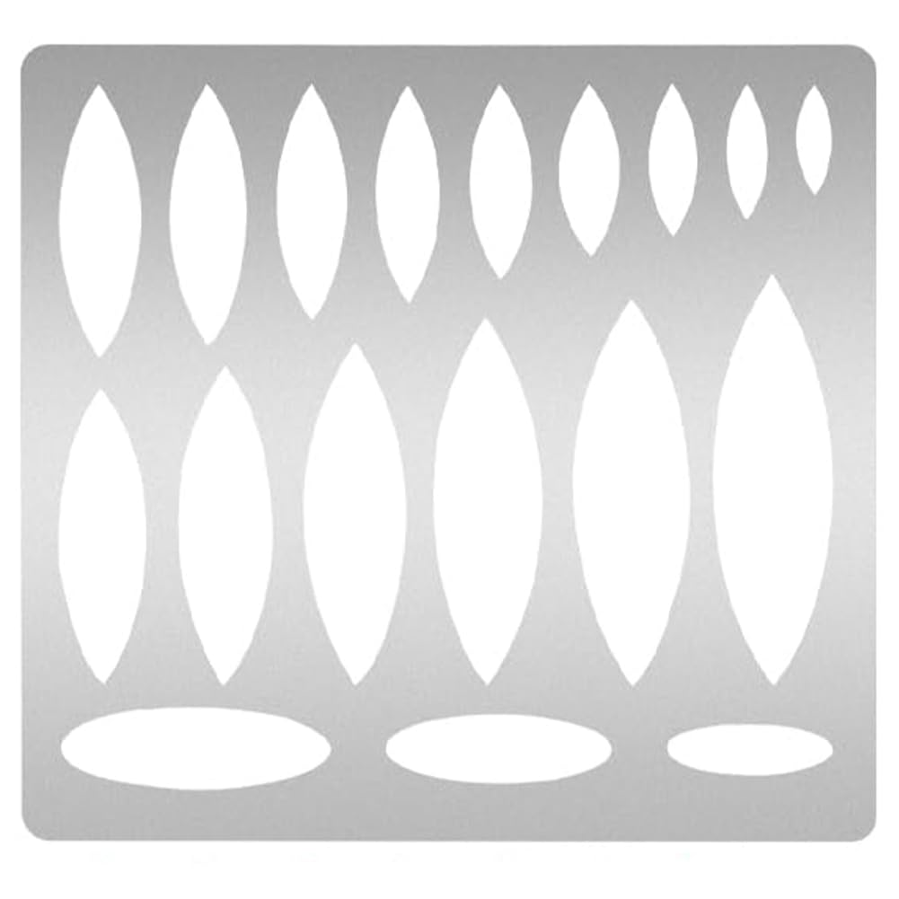 UNICRAFTALE Metal Horse Eye Cutouts Stencil Oval Drawing Metal Template Stainless Steel Journal Stencils Geometric Template Painting for DIY Scrapbooking Photo Engraving Jewelry