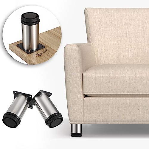 Snapklik.com : OwnMy 4PCS 4 Inch Stainless Steel Furniture Legs ...