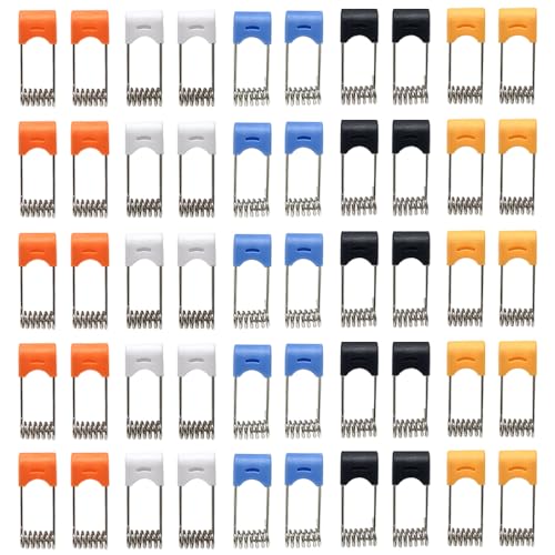 50PCS Downlight Panel Spring Clip Recessed Lighting Spring Clip Lamp Clips Light Emitting Diode Lamp Accessory (5 Mix Colors)