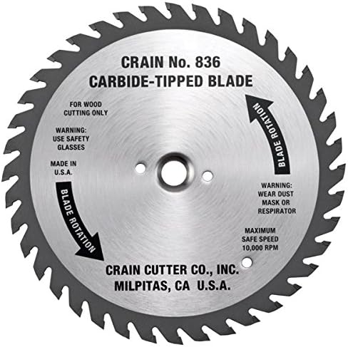midomido Crain Cutter 836-6-1/2 Inch 40 Tooth Wood Saw Blade for 835 Undercut Saw (6 Pack)
