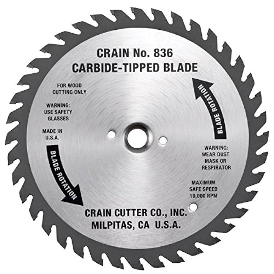 midomido Crain Cutter 836-6-1/2 Inch 40 Tooth Wood Saw Blade