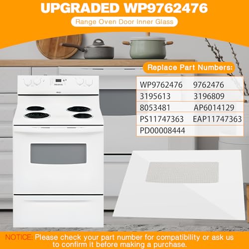 Image of UPGRADED WP9762476 Outer Oven Door Glass Compatible with Estate Whirlpool Range Door Glass Parts 29.5 inch x 20 inch Stove Outer Glass Door Panel Replacement SF385PEG SF377PEG RF386PXG SF325PEG SF315PEG