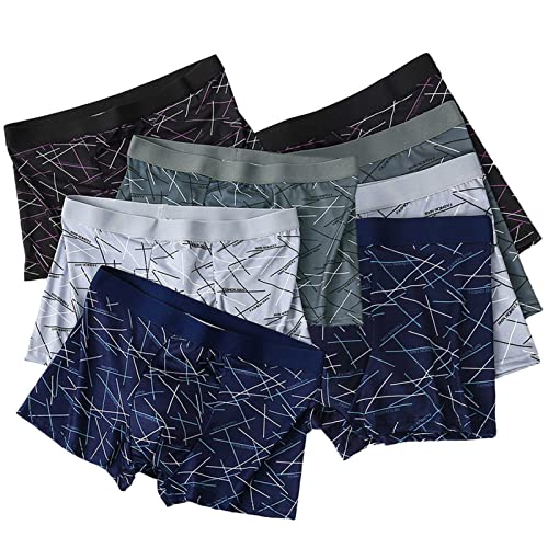 Safety Certification Mens Boxer Briefs 8 Set Multi Pack Breathable Underwear Boxers for Men, Youth(Size:L/Large)