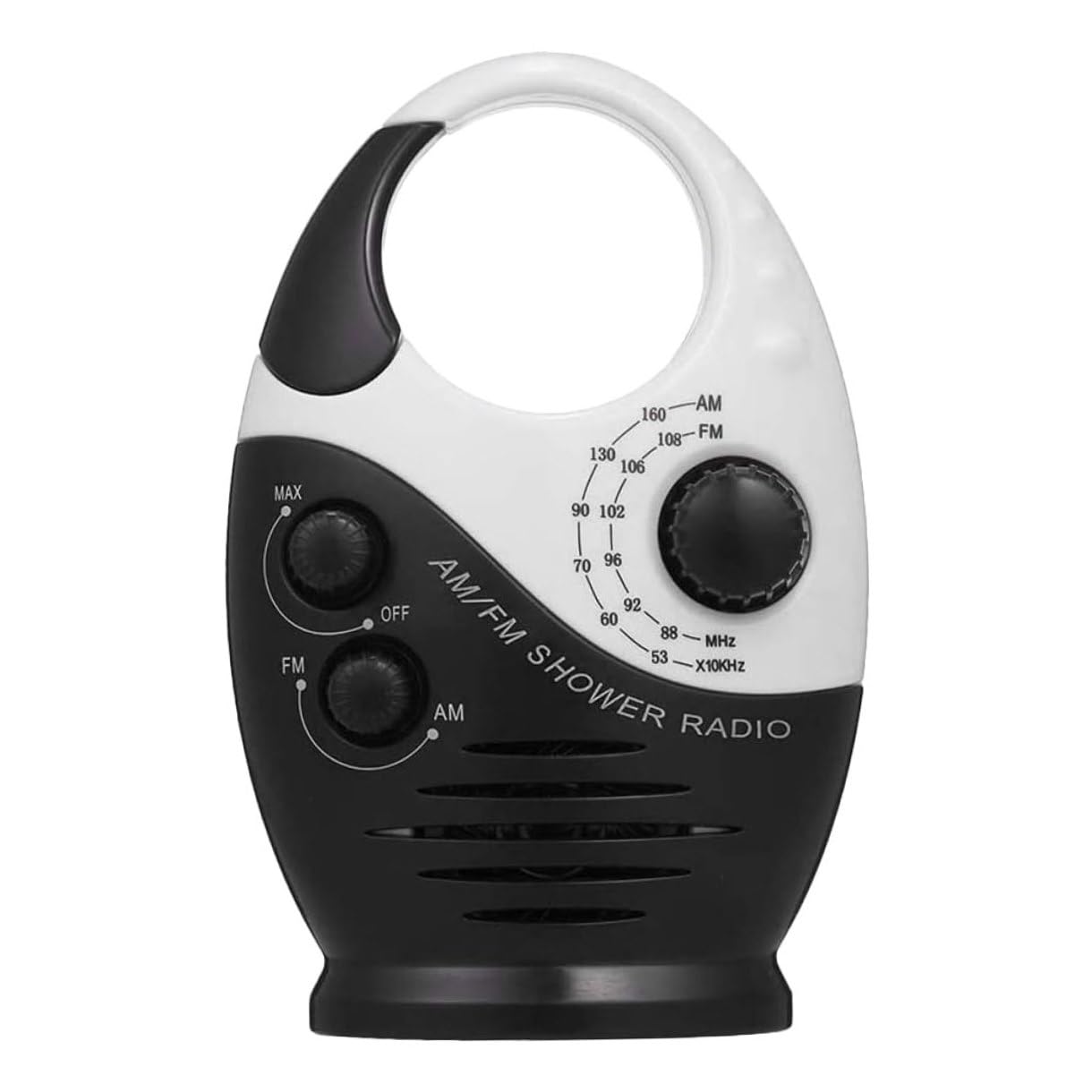 BESPORTBLE Radio Portátil Resistente al Agua Am/FM Sonido Clara y Gancho para Colgar, Adecuado para Exteriores y Viajes