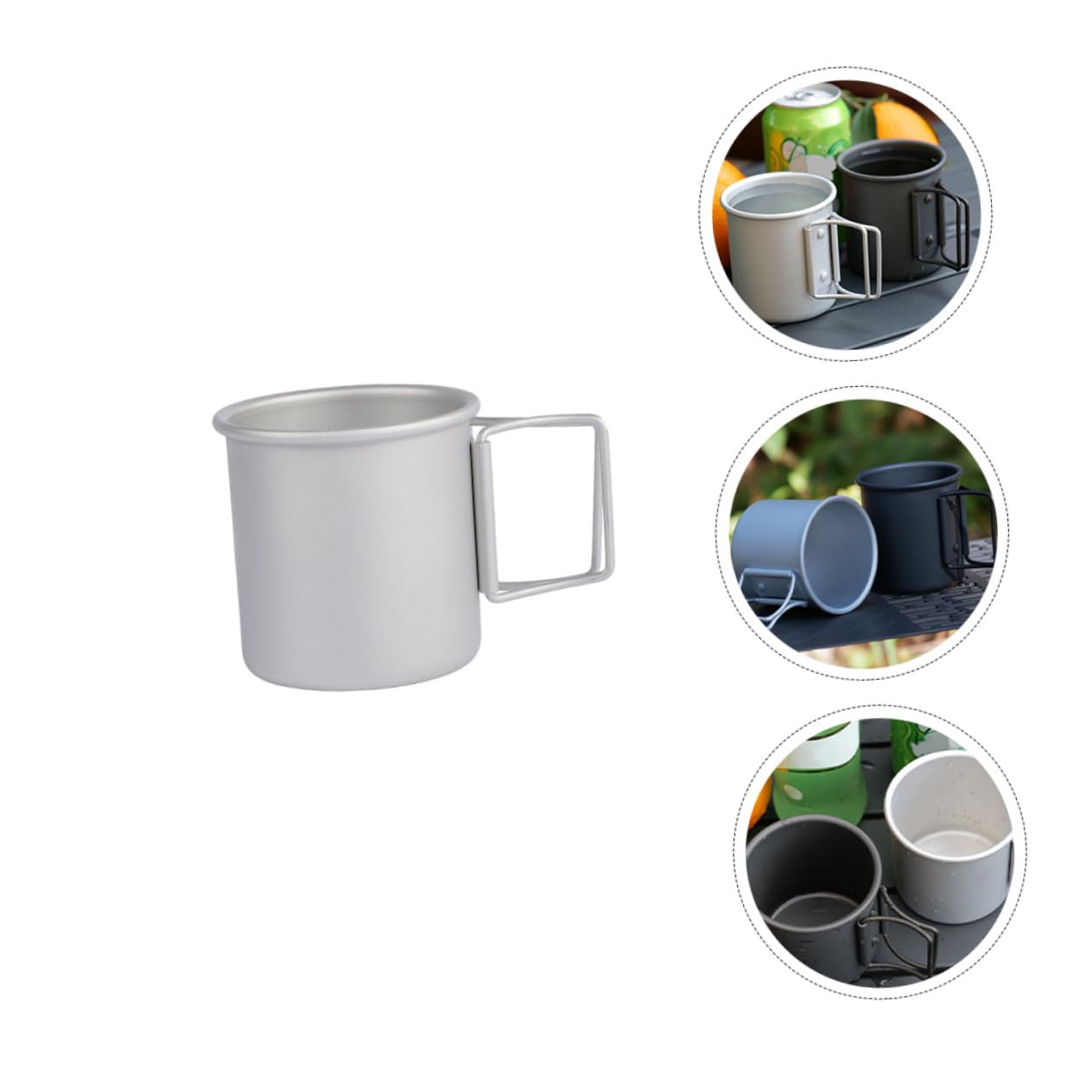 2 pezzi Tazze da Campeggio Pieghevoli in Alluminio Leggero da Bicchieri Comodi Resistenti per Acqua Caffè e Bevande Calde per Escursioni e Picnic all Aperto