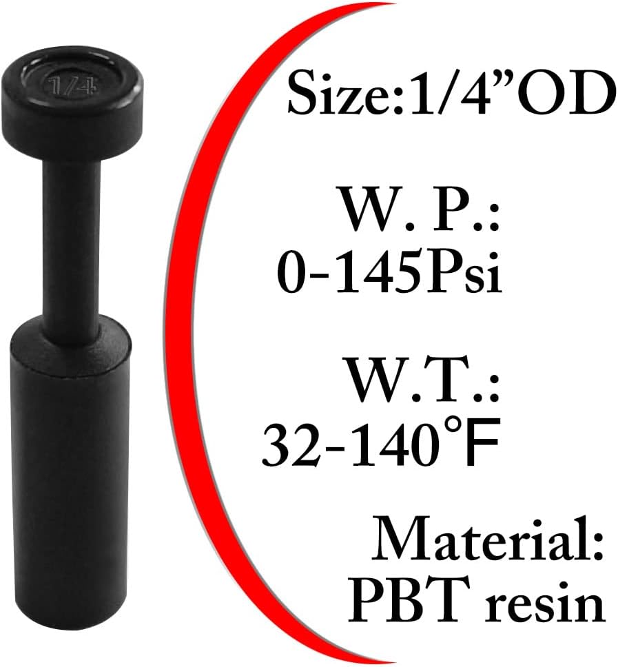Beduan 1/2" Push To Connect Fitting Air Plug PP-1/2(Pack of 10) : Industrial & Scientific