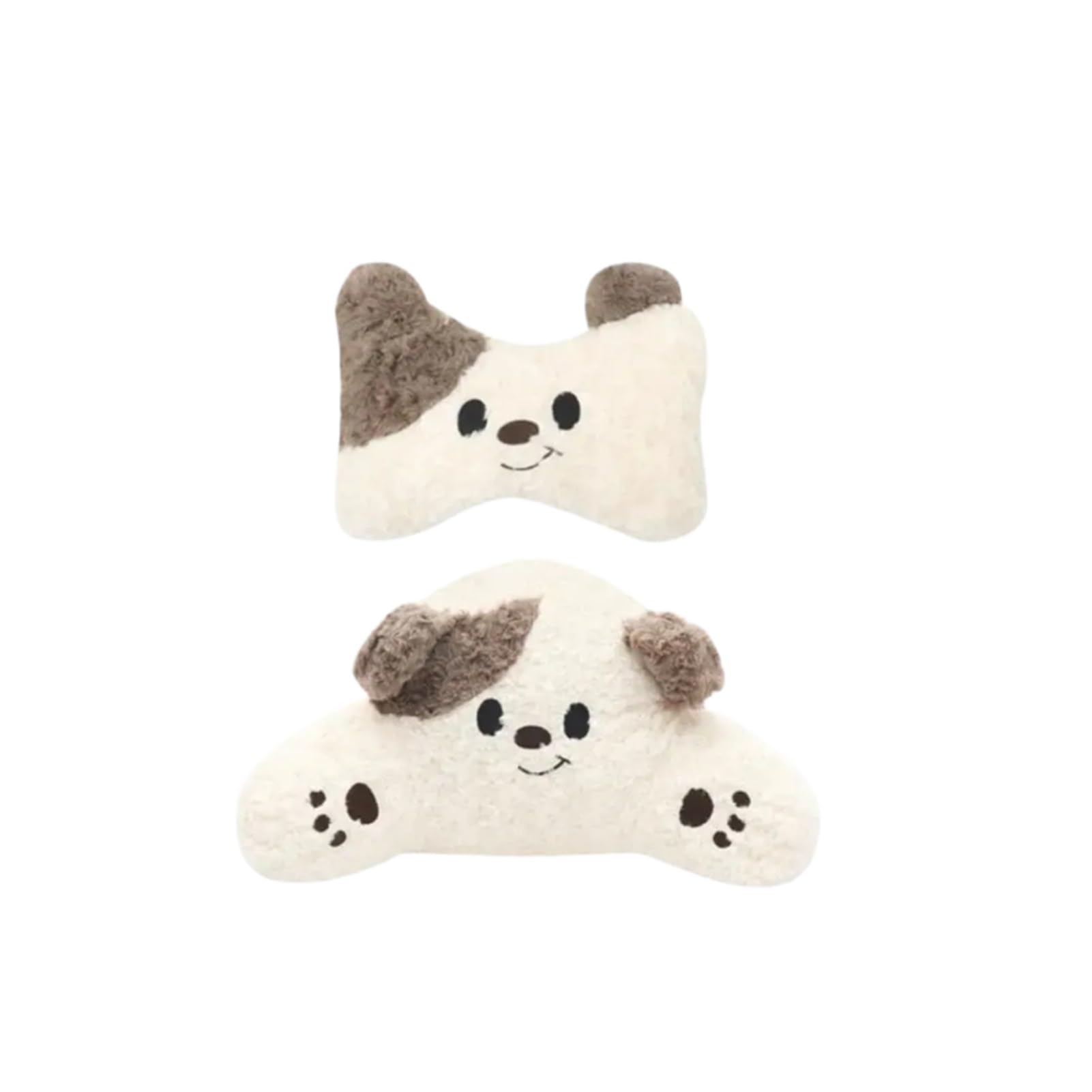 Hiverni car seat cushion Cute Dog Design Car Headrest Lumbar Pillow Set