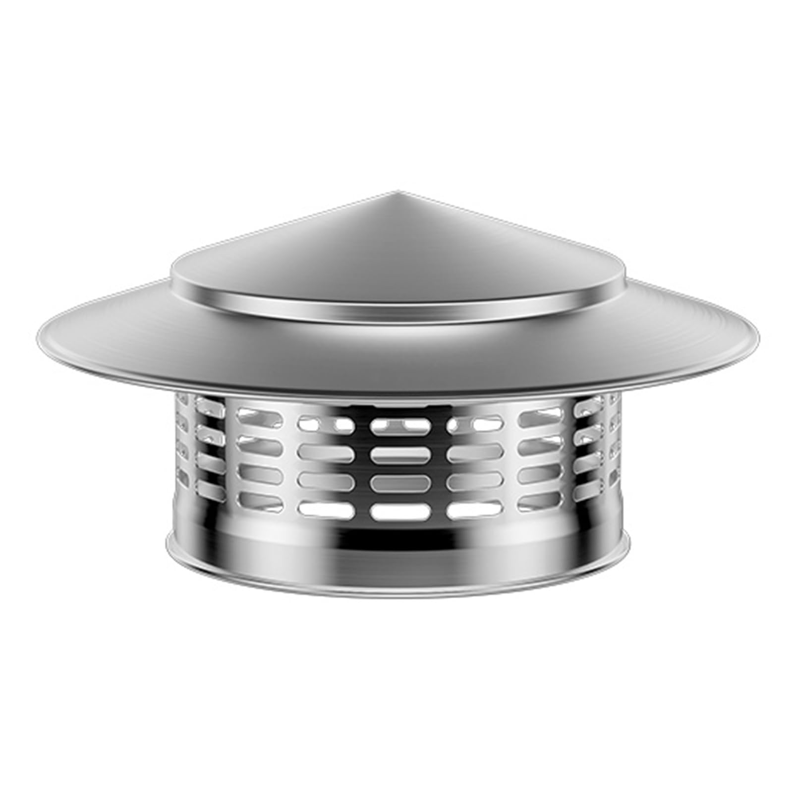 WEKONUMEX Chimney Spinner Cowl, Stainless Steel Round Chimney Cap Cowl For Flue Pipe Roof Rain Snow Vent Cover 75-300mm(160mm/6.29in)