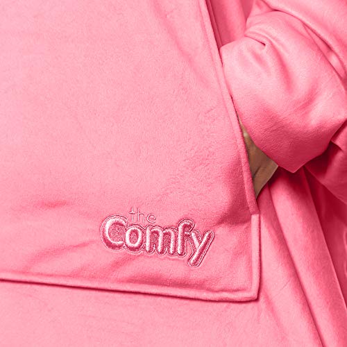 THE COMFY Original | Oversized Microfiber & Sherpa Wearable Blanket, Seen On Shark Tank, One Size Fits All Pink - Thumbnail 6
