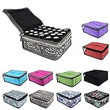 pureGLO Essential Oil Case to Protect Your Precious Oils - Holds 30 Bottles (5ml, 10ml & 15ml) - Perfect for Travel or Storage (Grid)