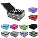 pureGLO Essential Oil Case to Protect Your Precious Oils - Holds 30 Bottles (5ml, 10ml & 15ml) - Perfect for Travel or Storage (Grid)