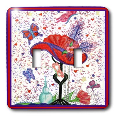 Mommas Red Hat Dreams interrupteur double bascule plaque murale
