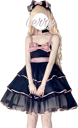 Lady Lazy Lolita Dress, JSK Sleeveless, Knee-Length, Cosplay, Costume, American Pop
