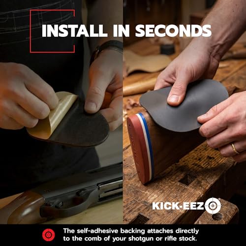 KICK-EEZ Cheek-EEZ Cheek Protector Recoil Pad for Shotgun or Rifle | Eliminate Recoil, Improve Shooting Comfort | Self-Adhesive Cheek Pad | American-Made (Medium Thick 3/16") by KICK-EEZ - Image 5