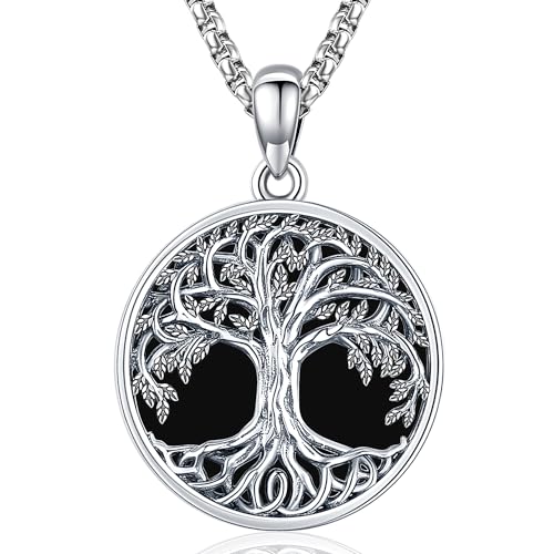 Odinstone Tree of Life Necklace Sterling Silver Pendant for Women | Hypoallergenic Family Tree Necklaces Jewelry for MomWifeGrandmawith Fine Gift Box 182 inch Chain product thumbnail 20