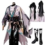 [七転び八起き] 鳴潮 仇遠 コスプレ コスプレ衣装 ウイッグ付き 靴付き 同人服 ゲーム周辺 日常服 実物撮影 仮装 ステージ服 cosplay 文化祭 花火大会 漫遊展 イベント ハロウィン クリスマス 誕生日 プレゼント 男女兼用 (衣装+ウィッグ+靴,XL) [並行輸入品]