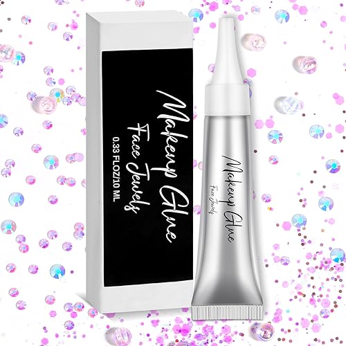 Face Makeup Glue Gum Spirit Adhesive Cosmetic Glue Rhinestones Face Glue for Body Skin Eye Glitter...