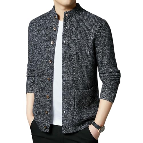 Suéter de punto de cachemira para hombre chaqueta de abrigo de invierno