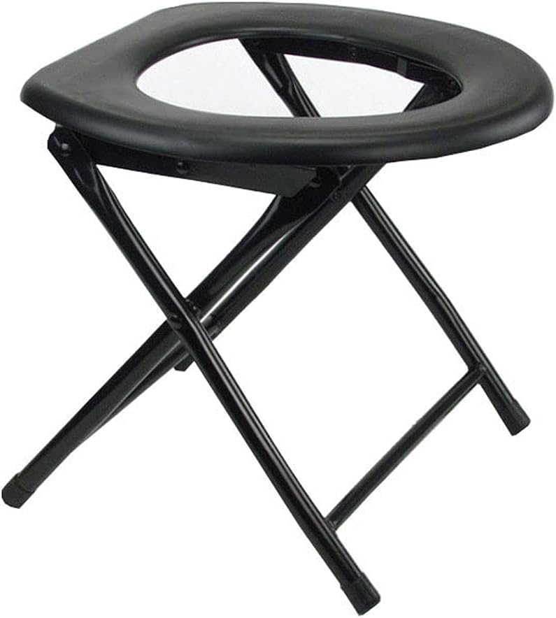 Yulan Outdoor Folding Commode Toilet Seat, Stainless Steel Portable Potty Commode Chair, Perfect for Camping, Traveling, Hiking, Fishing, Outdoor Living 0387
