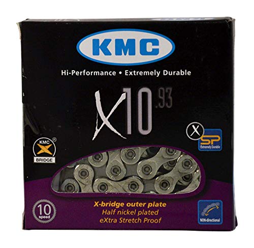 KMC X10.93, Nickel Plated 116 Link 10 Speed Chain (Limited Edition)