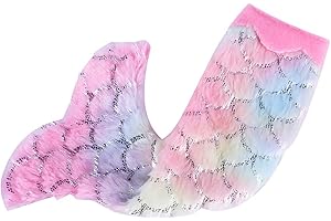 E-TING Santa Mermaid Dress Clothing for Elf Doll Christmas Accessories (Pink Plush)