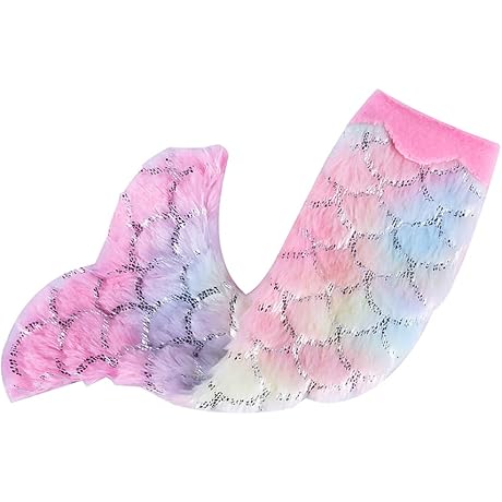 E-TING Santa Mermaid Dress Clothing for Elf Doll Christmas Accessories (Pink Plush)