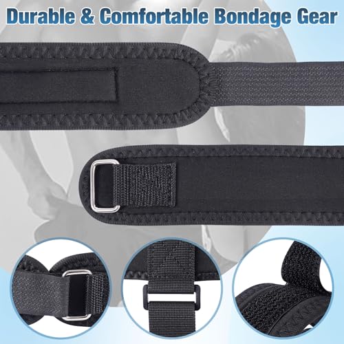 Image of BDSM Bondage Neck to Wrist Restraints Kit with Ball Gag, Couples Sex Toys Adjustable Collar Back Sex Handcuffs Wrist Cuffs, Bed SM Games Bondage Gear Accessories for Couples, Roleplay & Bedroom Fun