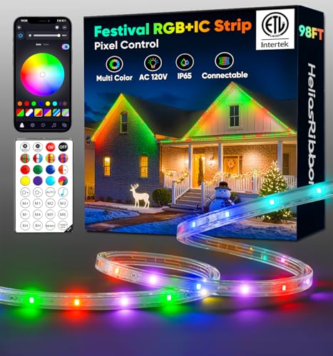 Tira de luces LED exterior 30M RGB+IC blanco cálido/frío IP65 miniatura 1