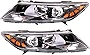 Evan-Fischer Headlight Set of 2 Compatible with 2012-2013 Kia Optima Clear Lens Halogen With bulbs Driver and Passenger Side