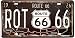 ERLOOD Route 66 Retro Vintage Auto License Plate Tin Sign Embossed Tag Size 6 X 12