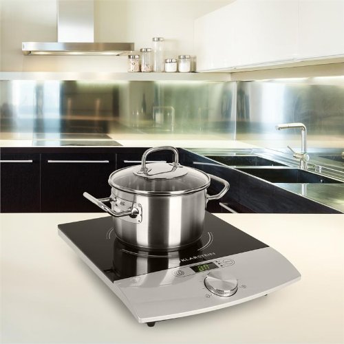 Klarstein VariCook Single - Placa de inducción, Potencia 1800 W, 10 niveles, Temperatura ajustable entre 60 y 240°C, Temporizador, Para utensilios con diámetro de 12-26 cm, Pantalla LED, Plateado - imagen 2