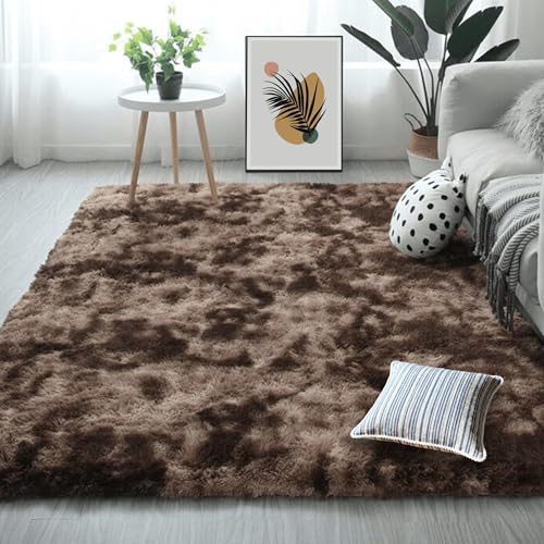 Tapis moelleux marron 270x350 pour réchauffer un grand salon froid