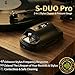 HumminGuru S-DUO Pro Ultrasonic Stylus Cleaner For Record Needles + Stylus Pressure Gauge, 110kHz Ultrasonic Record Needle Cleaner, Turntable Digital Stylus Force Scale for MM MC Cartridge (Black)
