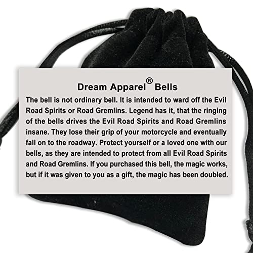 Image of Dream Apparel 2 Pack Motorcycle Bells Guardian Angel for Biker Rider Men Women Ride Riding with Hangers, Drive Away Gremlins
