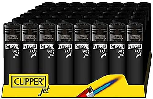 Weedness Set di 4 accendini Clipper Jetflame Nero - Bong a Gas limitati usa e Getta