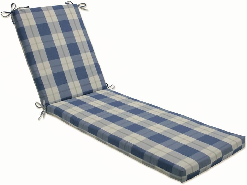 Pillow Perfect Outdoor/Indoor Anderson Matte Chaise Lounge Cushion, 80" x 23", Black