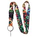 Buttonsmith Tiffany Peacock Premium Lanyard - with Buckle and Flat Ring - Made in The USA