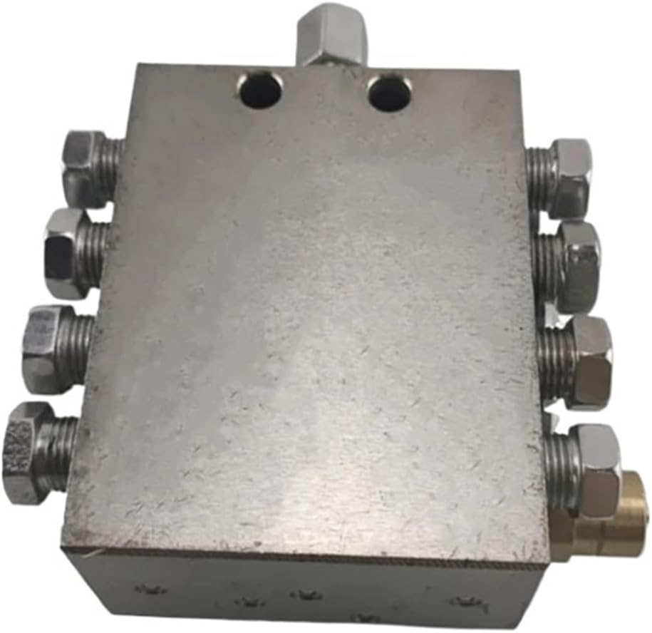 Inline Manifold Block Connector， Centralized Lube Pump 8JPQ-M0.2 Progressive Distributor Yellow Grease Plate Oil Separator(It's the Same Flow Rate.)