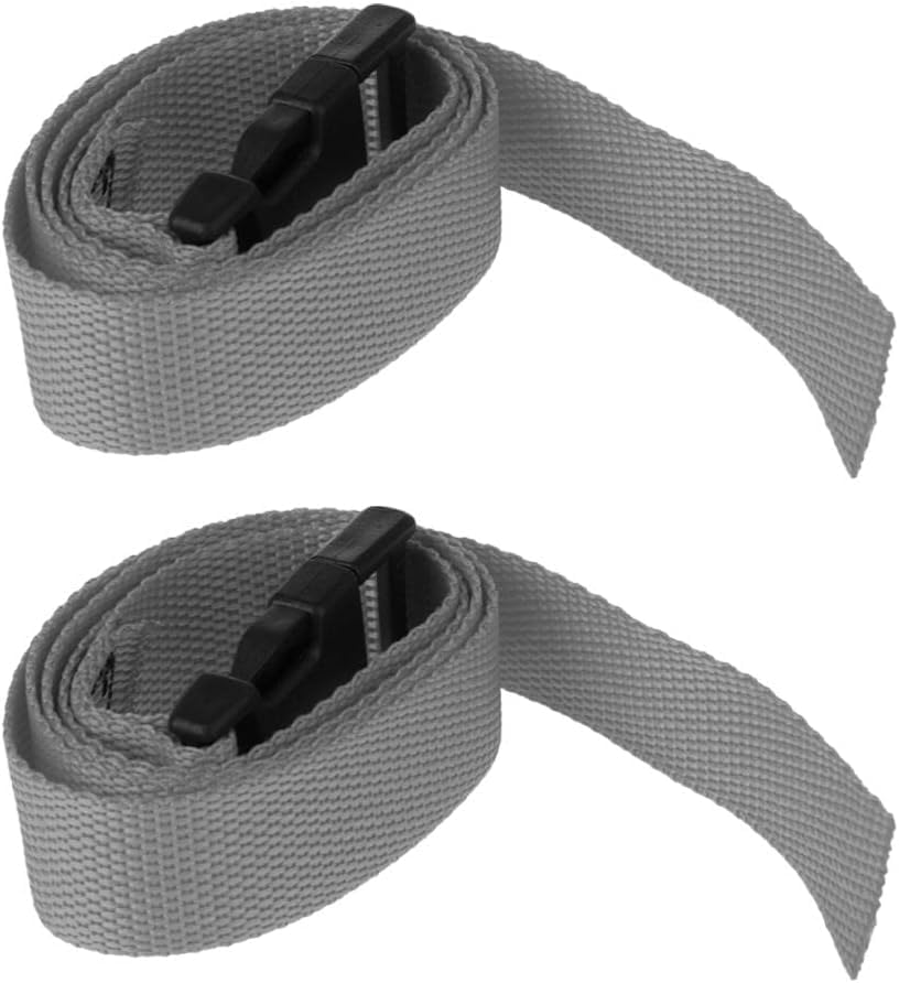 AutoPrevails Gurtband mit Verstellbare Schnallen 25mm Nylon, 2 Stück 100 cm, Grau