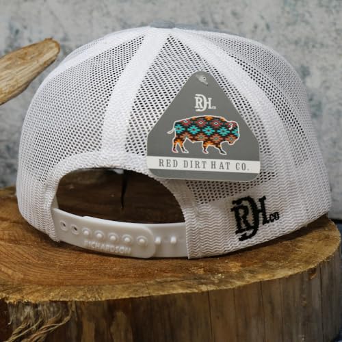 Image of Red Dirt Hat Company Youth Lasso Grey and White Cap Grey