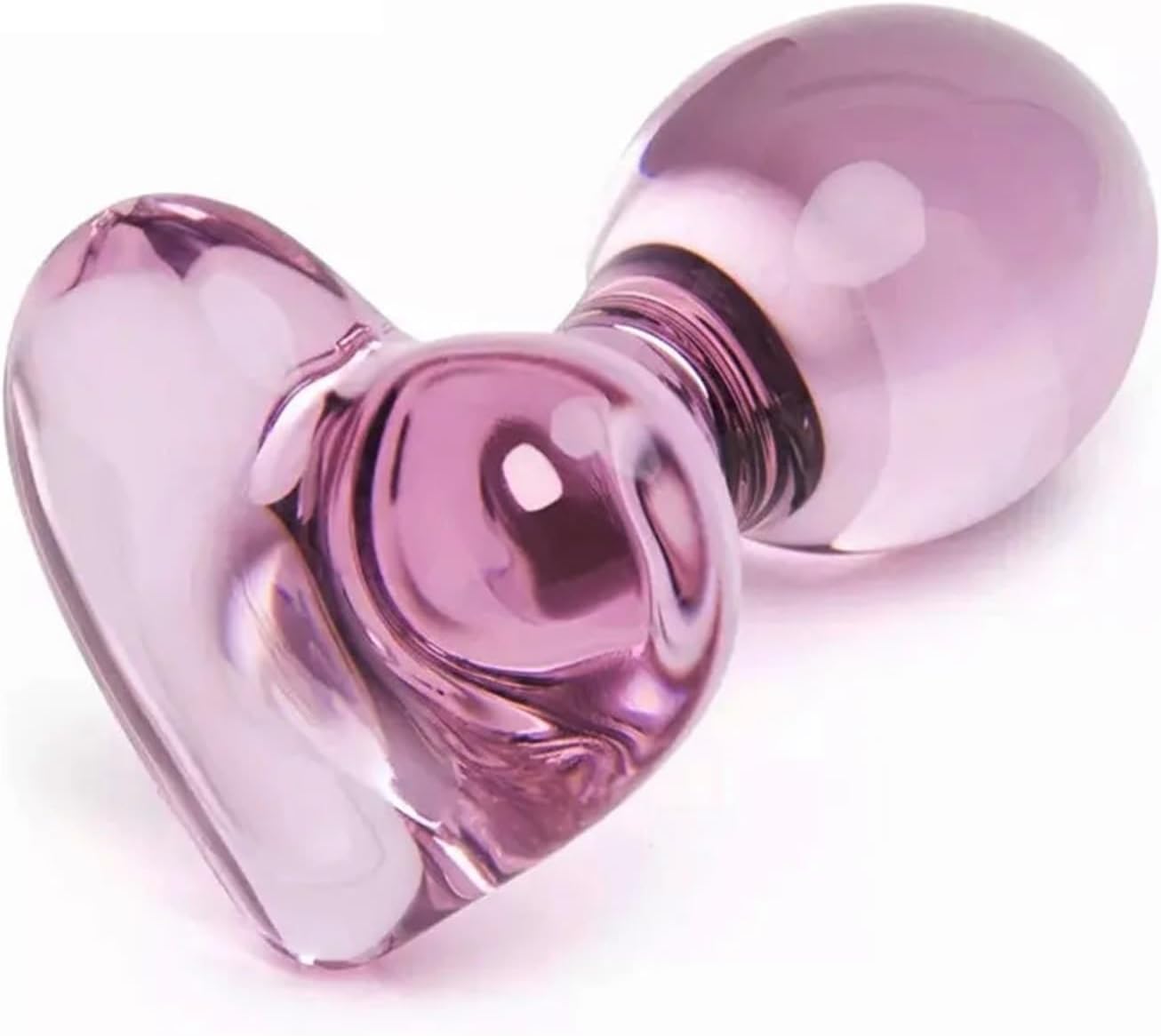 Pink Glass Butt Plug,Crystal Anal Plug,Adult Sex AnalToy,Sex Gifts,S&M Anal Trainer,Portable Bum Bomb Plug,Anal Expander Training Masturbation for Adult Female Men Women Gay and Couples: Heart