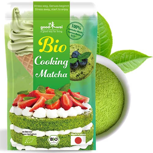 Té Verde Matcha Orgánico En Polvo - Calidad Culinario Biológico Japonés - 100% Ecológico y Vegan (100g)